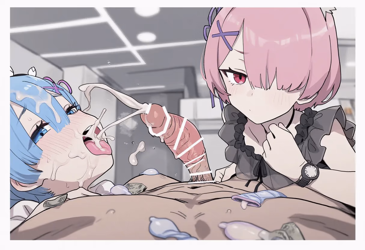 Rem x Ram - Re:Zero - Starting Life in Another World (Re:Zero kara Hajimeru Isekai Seikatsu) - Hentai Gallery 3 - 54 Images — image 7 of 54