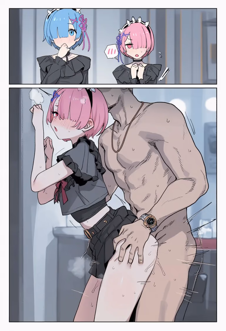 Rem x Ram - Re:Zero - Starting Life in Another World (Re:Zero kara Hajimeru Isekai Seikatsu) - Hentai Gallery 3 - 54 Images — image 9 of 54