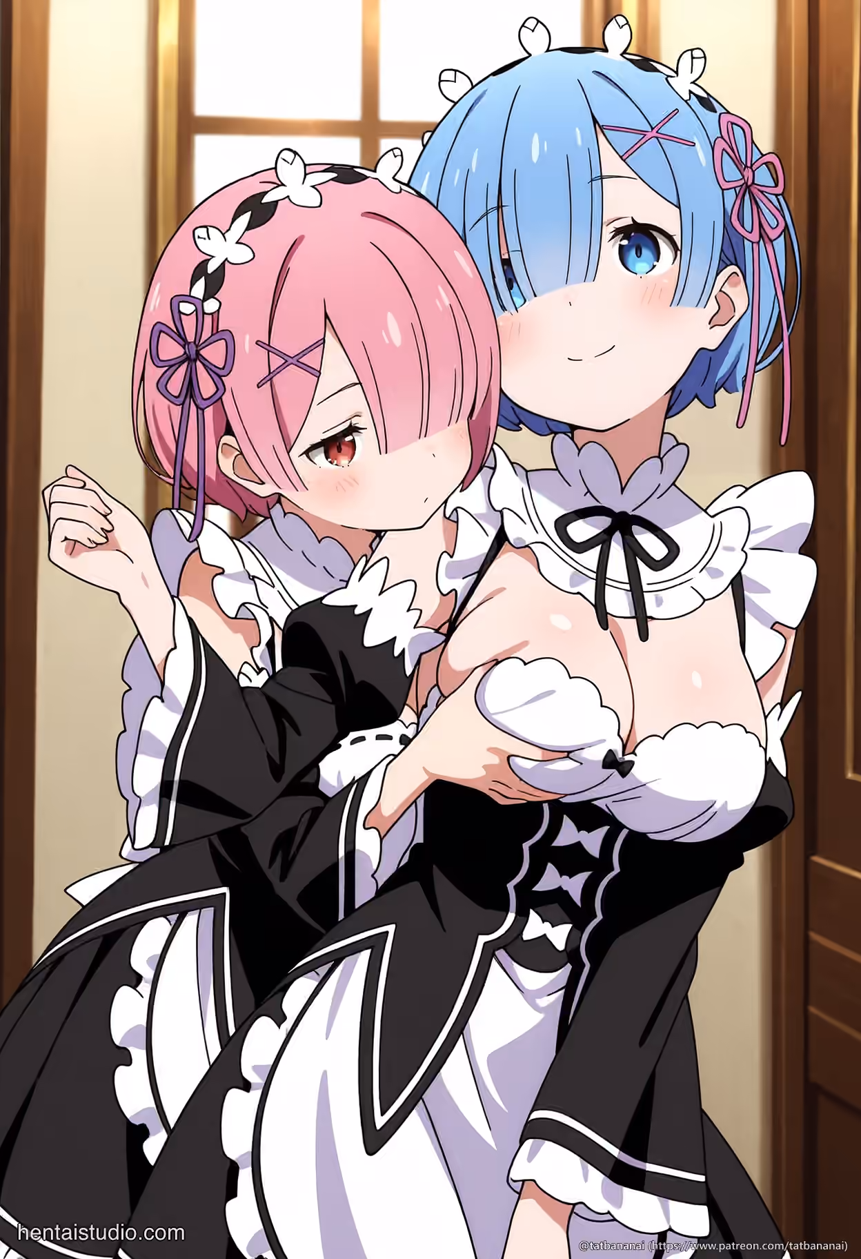 Rem x Ram - Re:Zero - Starting Life in Another World (Re:Zero kara Hajimeru Isekai Seikatsu) - Hentai Gallery 4 - 75 Images — image 1 of 75