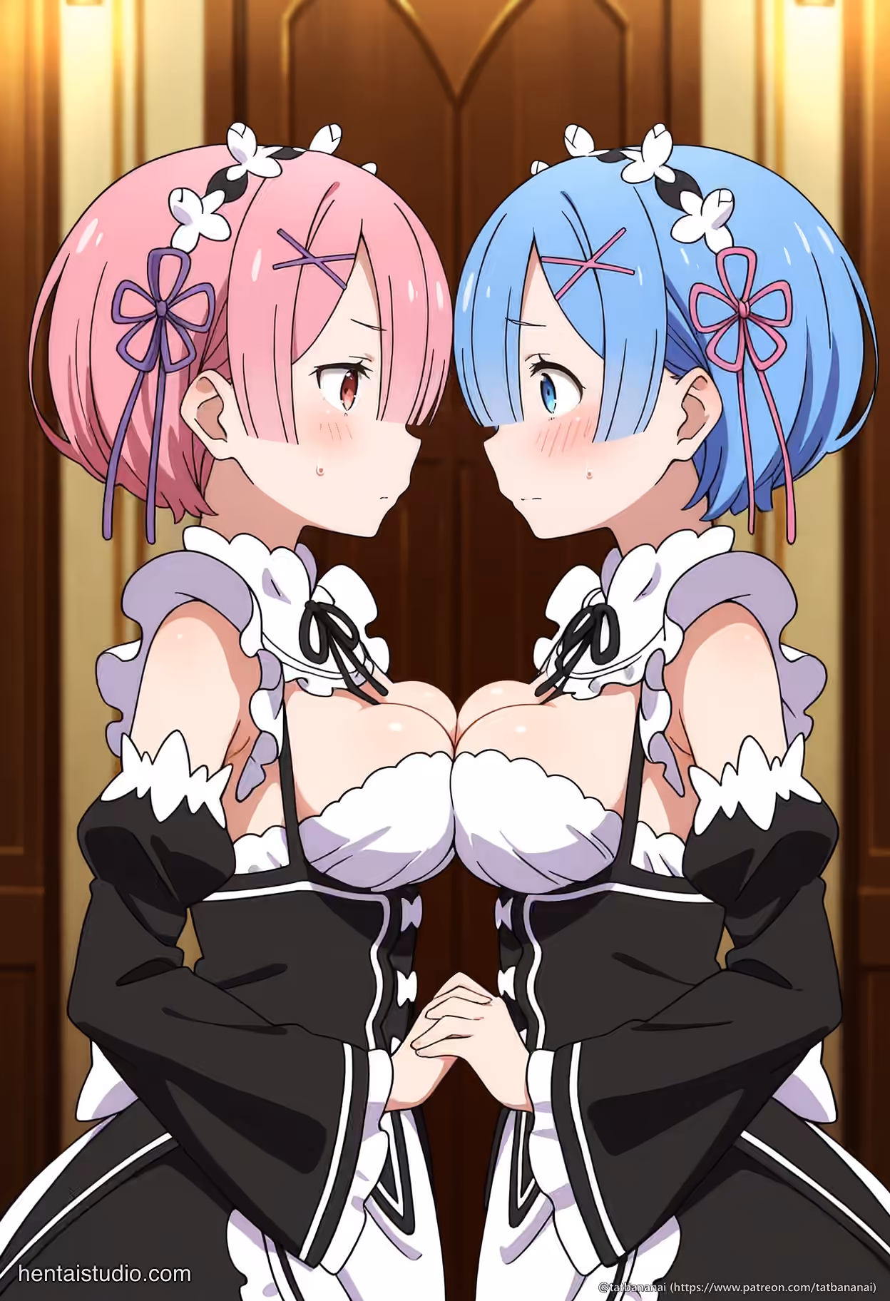 Rem x Ram - Re:Zero - Starting Life in Another World (Re:Zero kara Hajimeru Isekai Seikatsu) - Hentai Gallery 4 - 75 Images — image 2 of 75