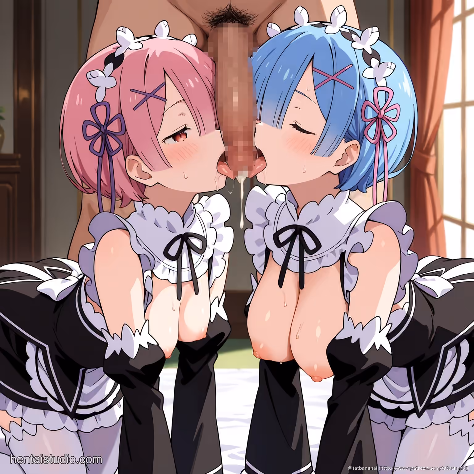 Rem x Ram - Re:Zero - Starting Life in Another World (Re:Zero kara Hajimeru Isekai Seikatsu) - Hentai Gallery 4 - 75 Images — image 23 of 75