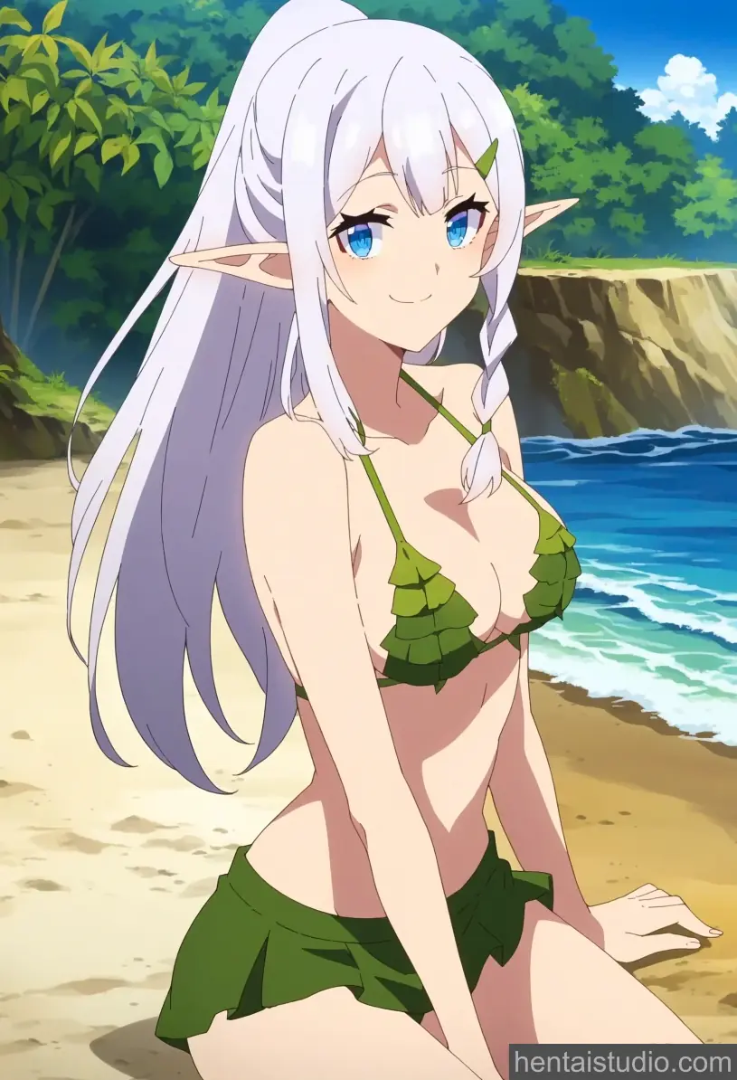Ria | Farming Life In Another World – hentai anime character, Ria, Farming Life In Another World, Isekai Nonbiri Nouka, White Hair, Elf, Anime, Creampie, Doggystyle