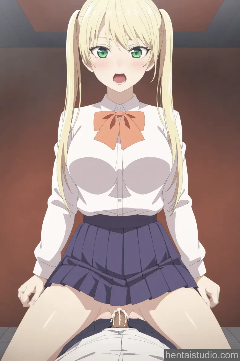Rika Hoshizaki | Girlfriend Girlfriend – hentai anime character, Rika Hoshizaki, Girlfriend Girlfriend, Mirika, Kanojo Mo Kanojo, Blonde, Skirt, Green Eyes, Panties, Big Tits