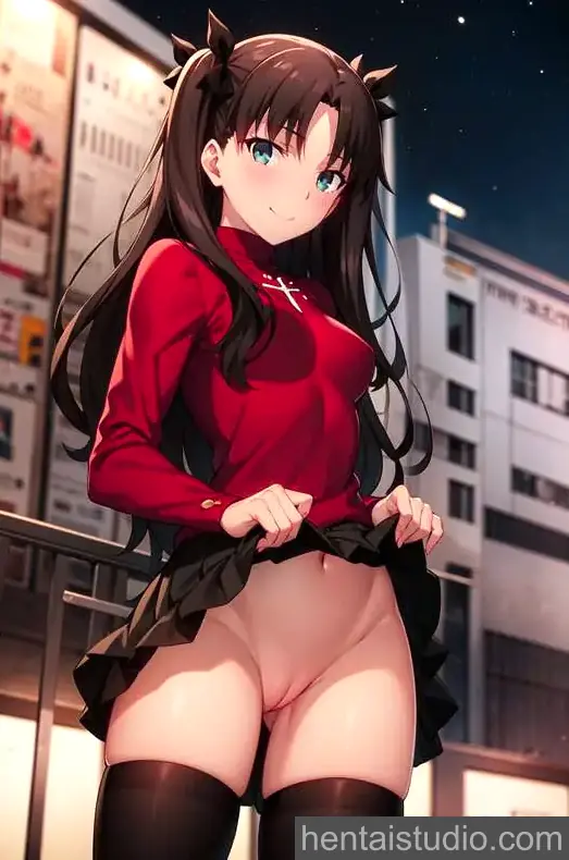 Rin Tohsaka from Fate hentai art 2 of 8