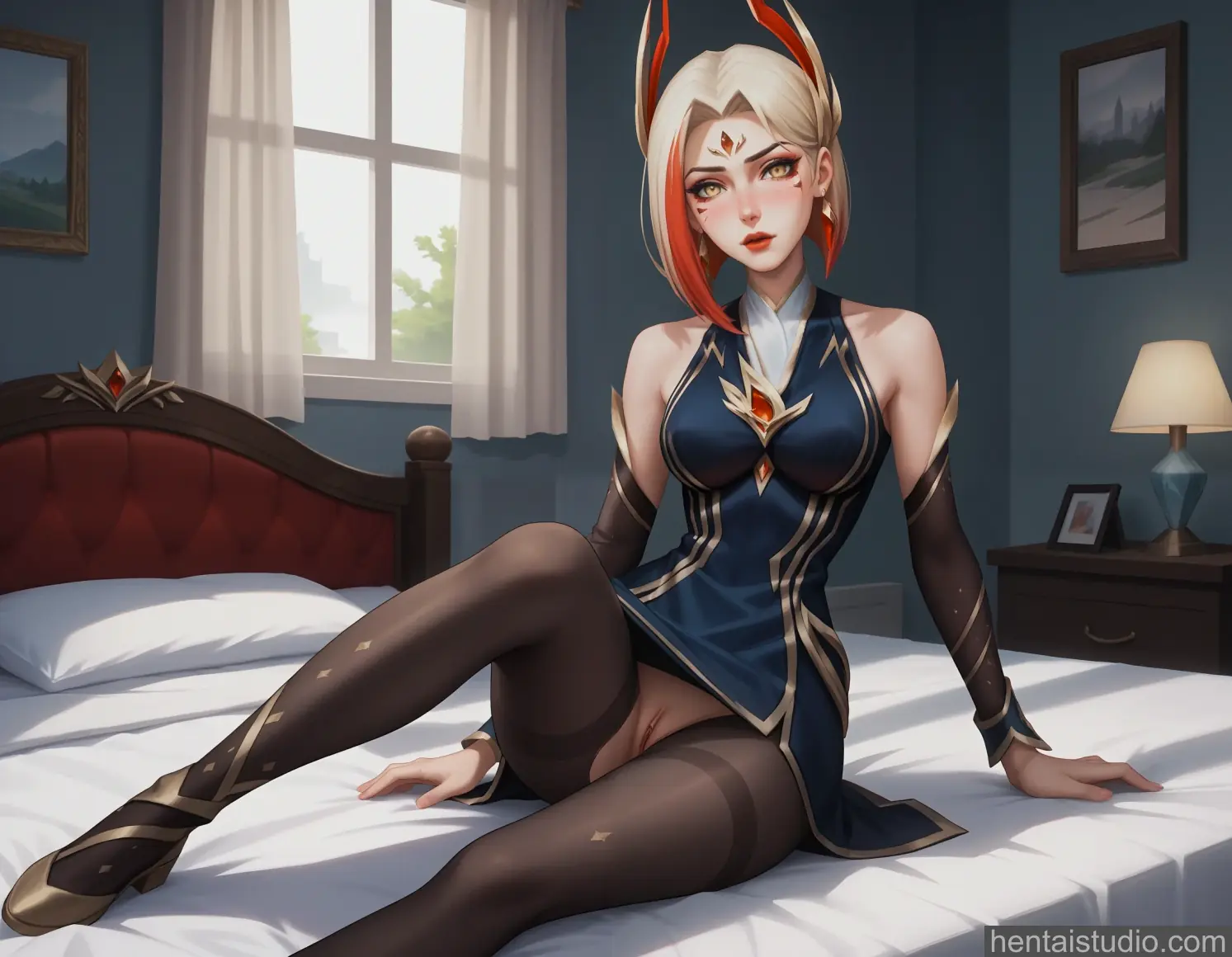 Risen Legend Leblanc from League Of Legends hentai art 15 of 16