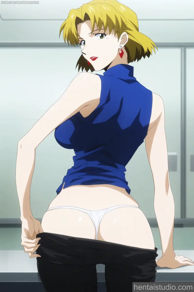 Ritsuko Akagi from Neon Genesis Evangelion hentai art 11 of 12