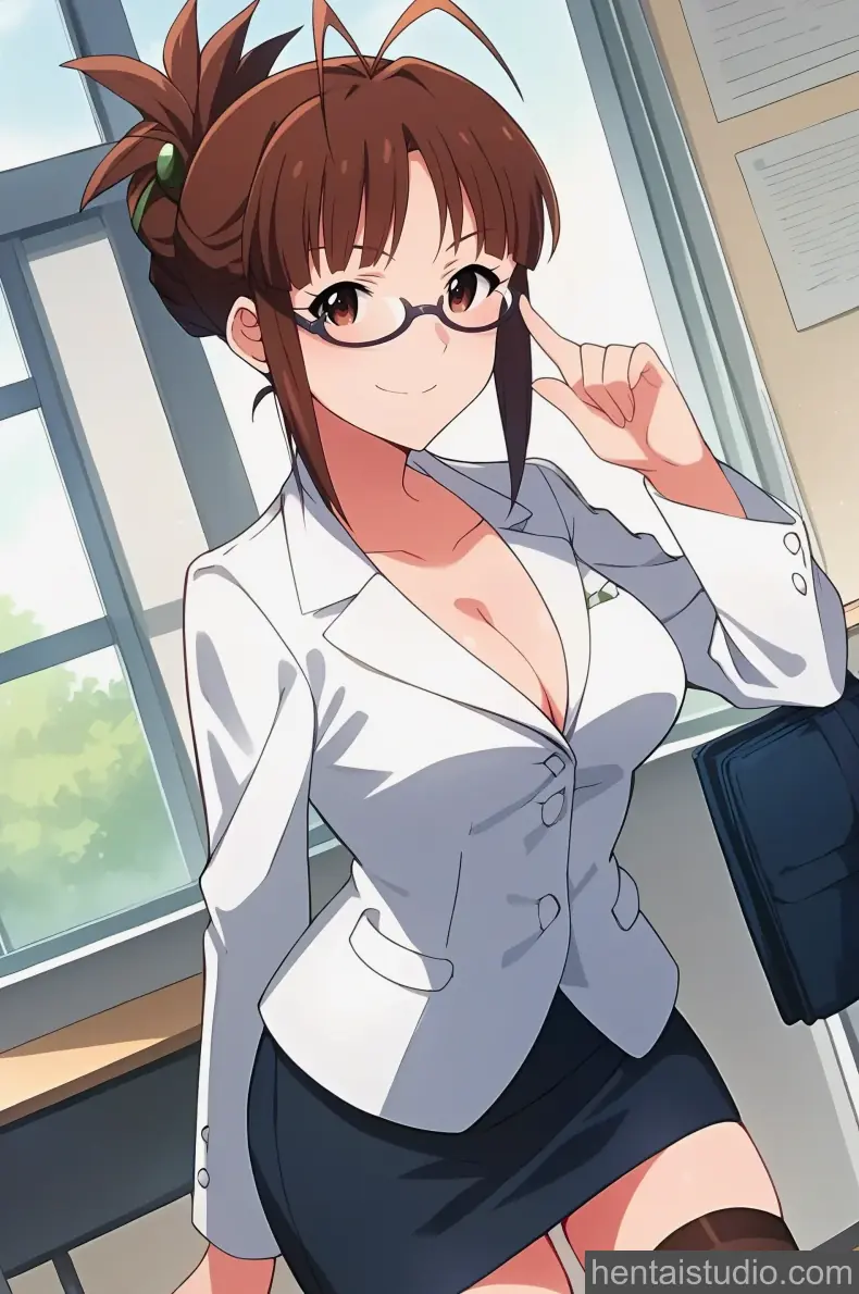 Ritsuko Akizuki from The Idolmaster hentai art 1 of 60