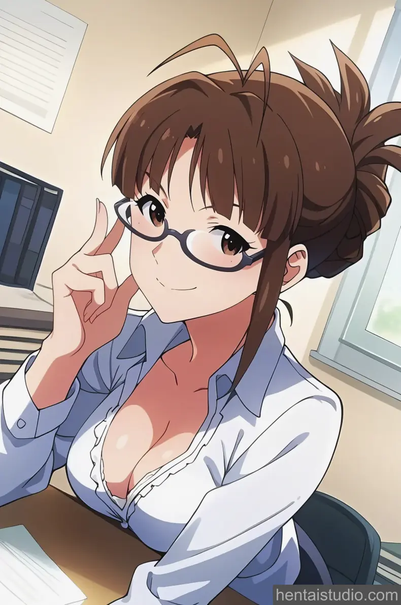 Ritsuko Akizuki from The Idolmaster hentai art 12 of 60