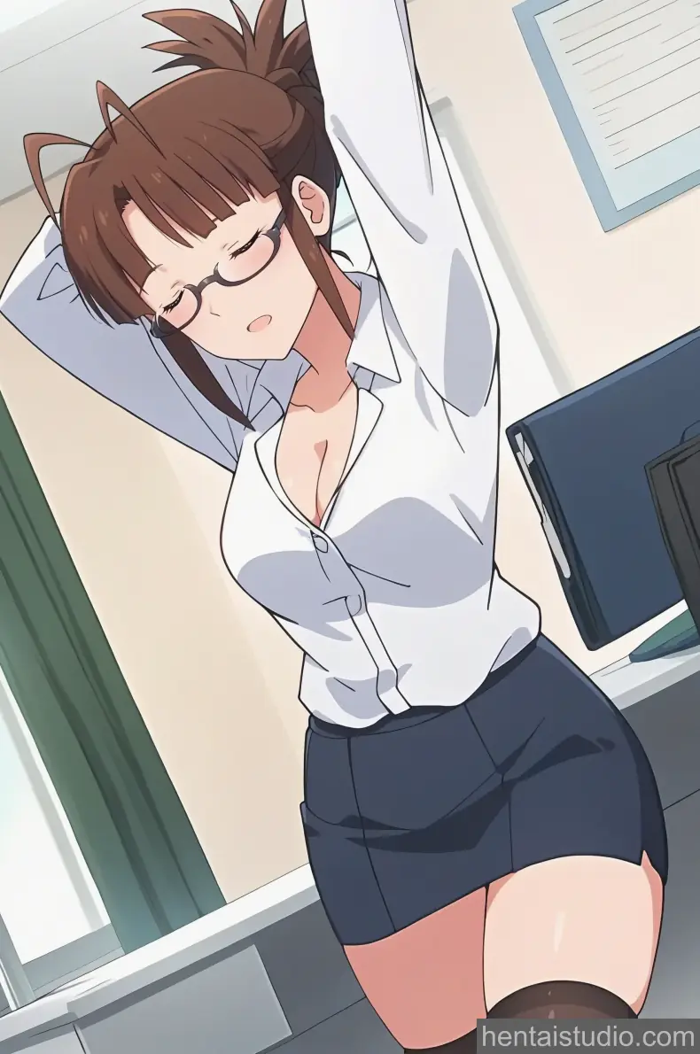 Ritsuko Akizuki from The Idolmaster hentai art 45 of 60