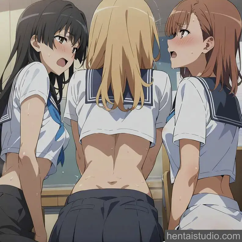 Ruiko Saten Mikoto Misaka Shokuhou Misaki from Normal Day at School Toaru hentai art 3 of 20