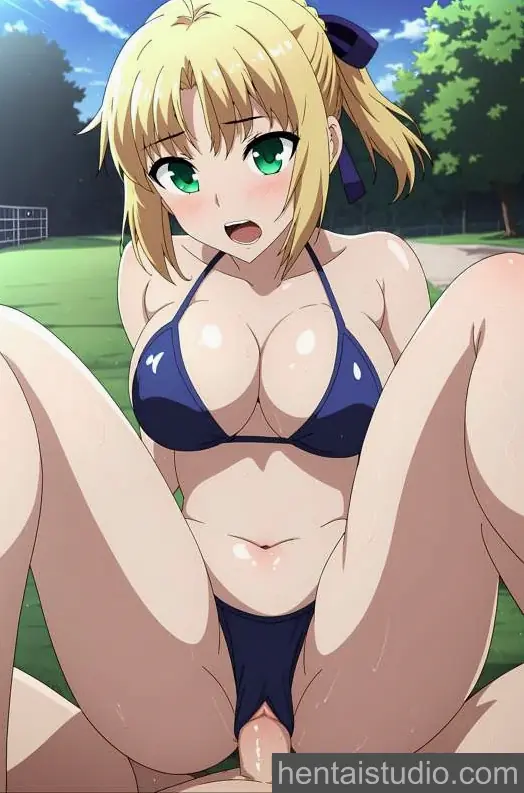 Saber from Fate hentai art 16 of 23