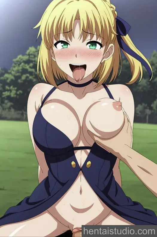 Saber from Fate hentai art 19 of 23