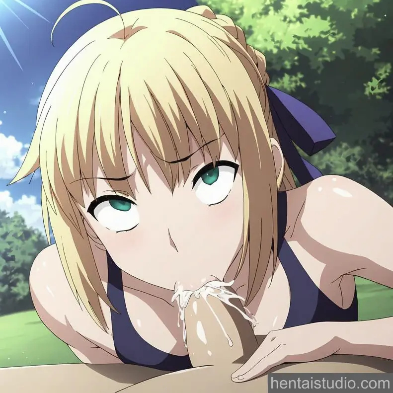 Saber from Fate hentai art 7 of 23