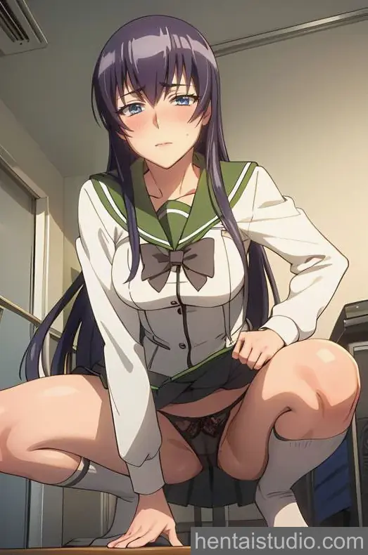 Saeko Busujima from Highschool Of The Dead hentai art 15 of 23