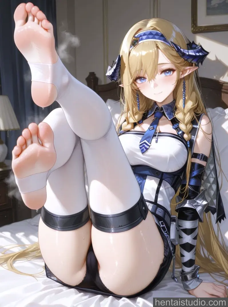 Saileach from Arknights hentai art 37 of 56