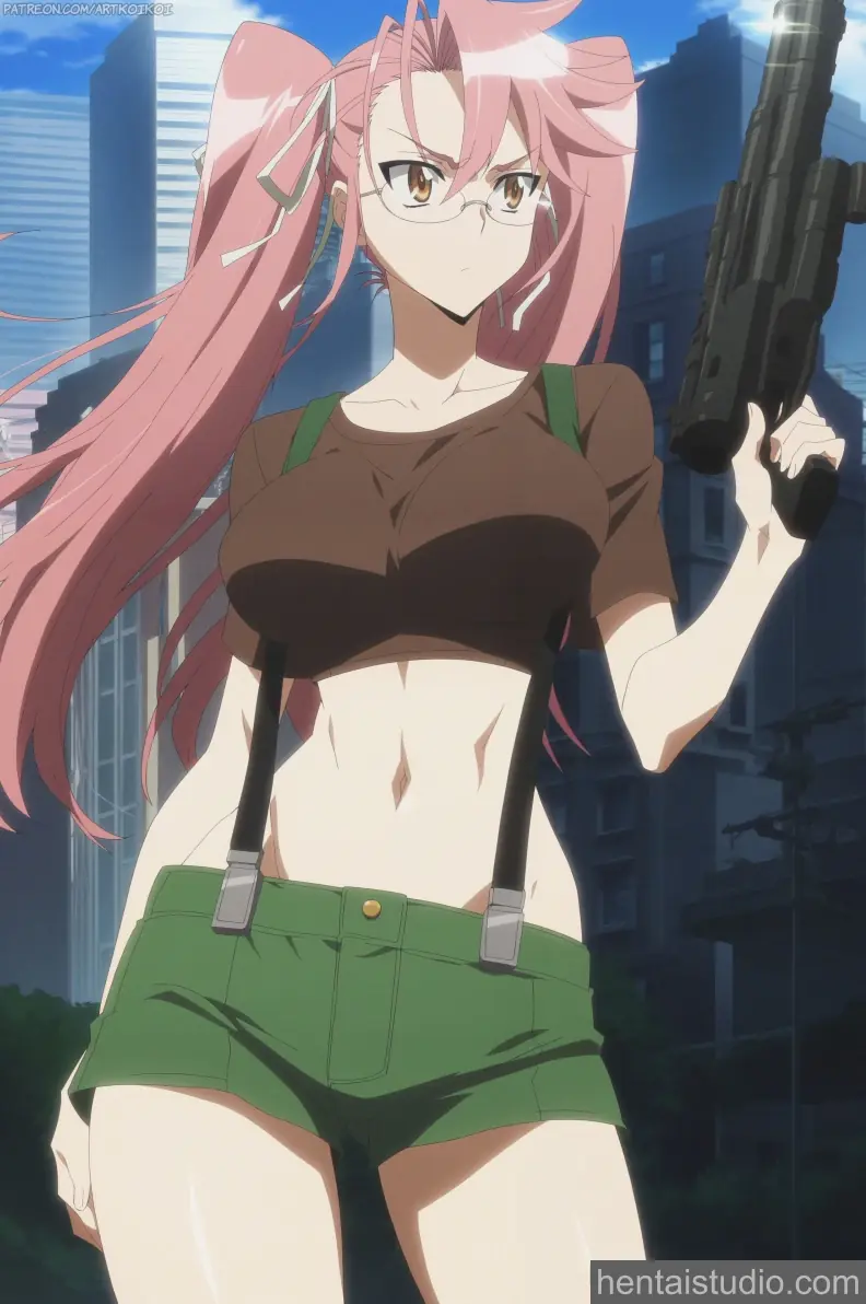 Saya Takagi from Highschool Of The Dead hentai art 3 of 15