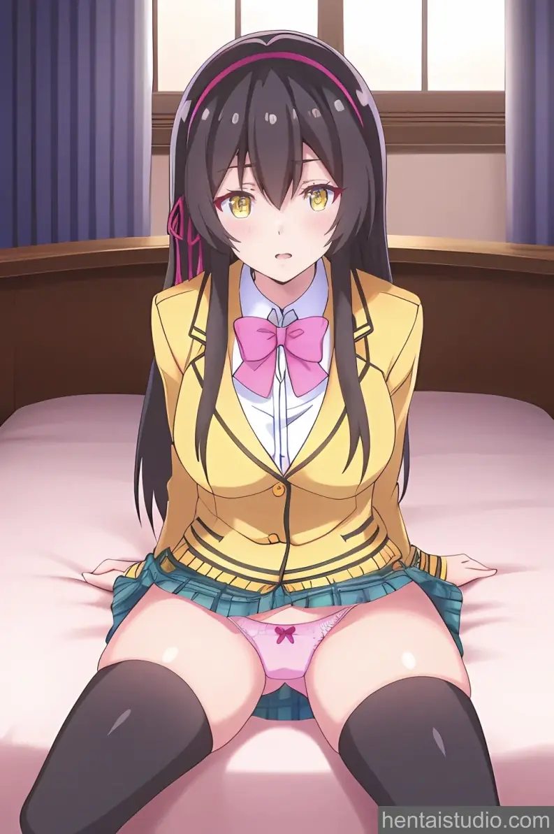 Sayuki Tokihara | Hensuki: Are You Willing To Fall In Love With A Pervert As Long As She's A Cutie – hentai anime character, Sayuki Tokihara, Hensuki: Are You Willing To Fall In Love With A Pervert As Long As She's A Cutie, Kawaikereba Hentai Demo Suki Ni Natte Kuremasu Ka, Skirt, Brunette, Panties, Stockings, Blowjob, Anal