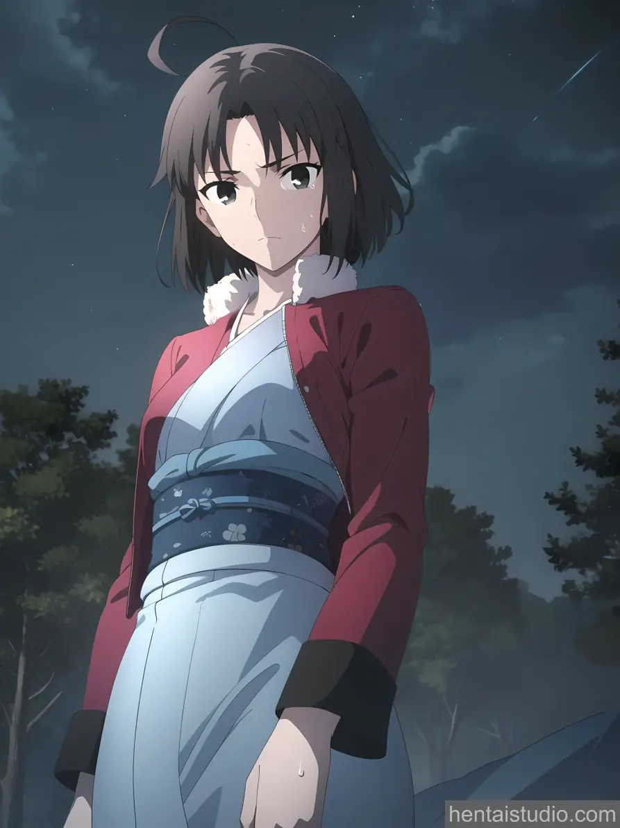 Shiki Ryougi from The Garden Of Sinners hentai art 6 of 34