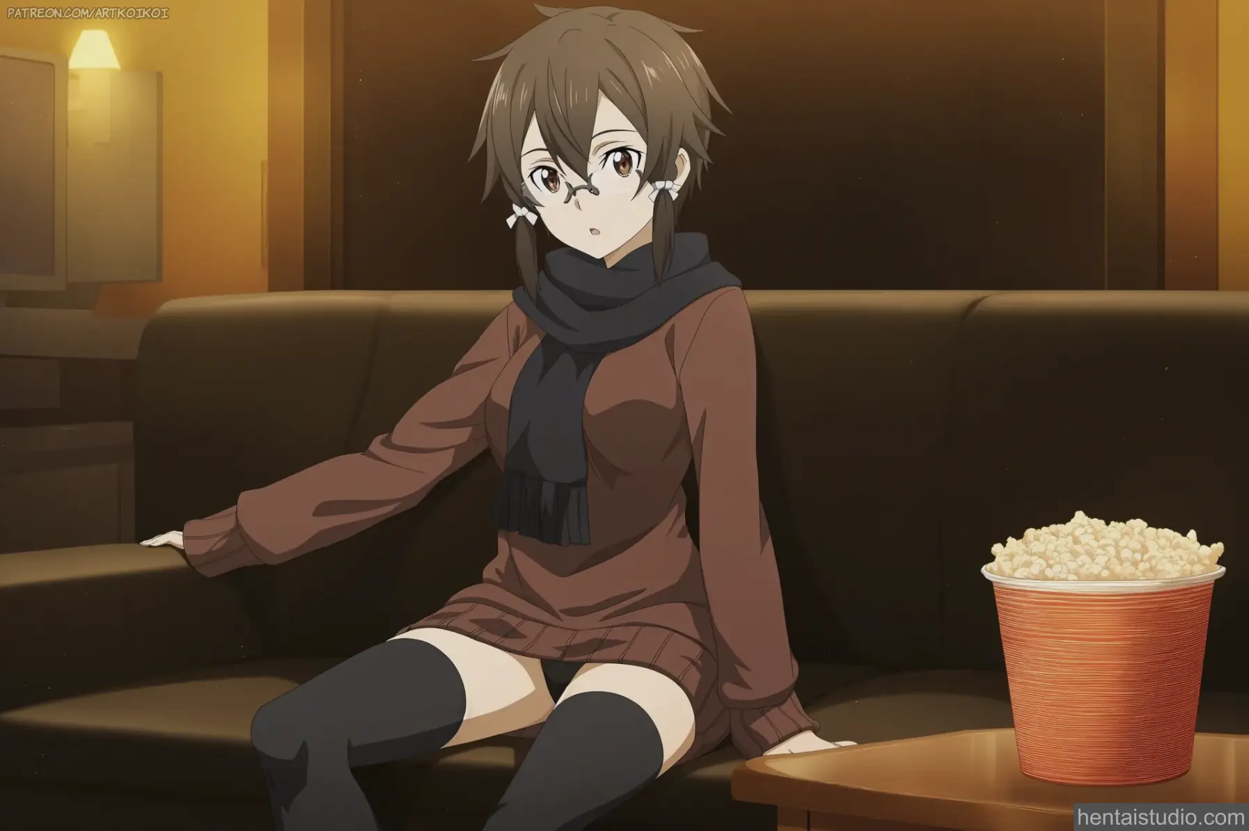 Shino Asada Sinon from Sword Art Online hentai art 1 of 19