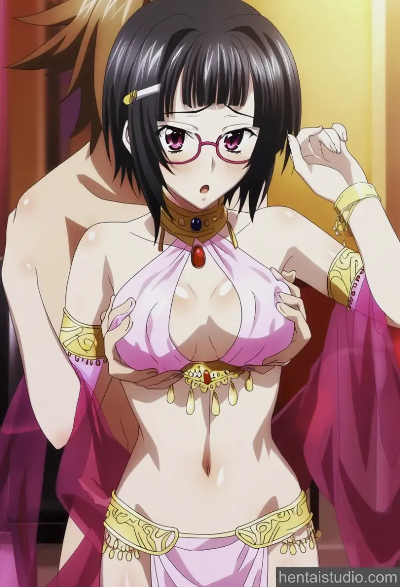 Souna Shitori | High School Dxd – hentai anime character, Souna Shitori, High School Dxd, Glasses, Short Hair, Bikini, Uniform