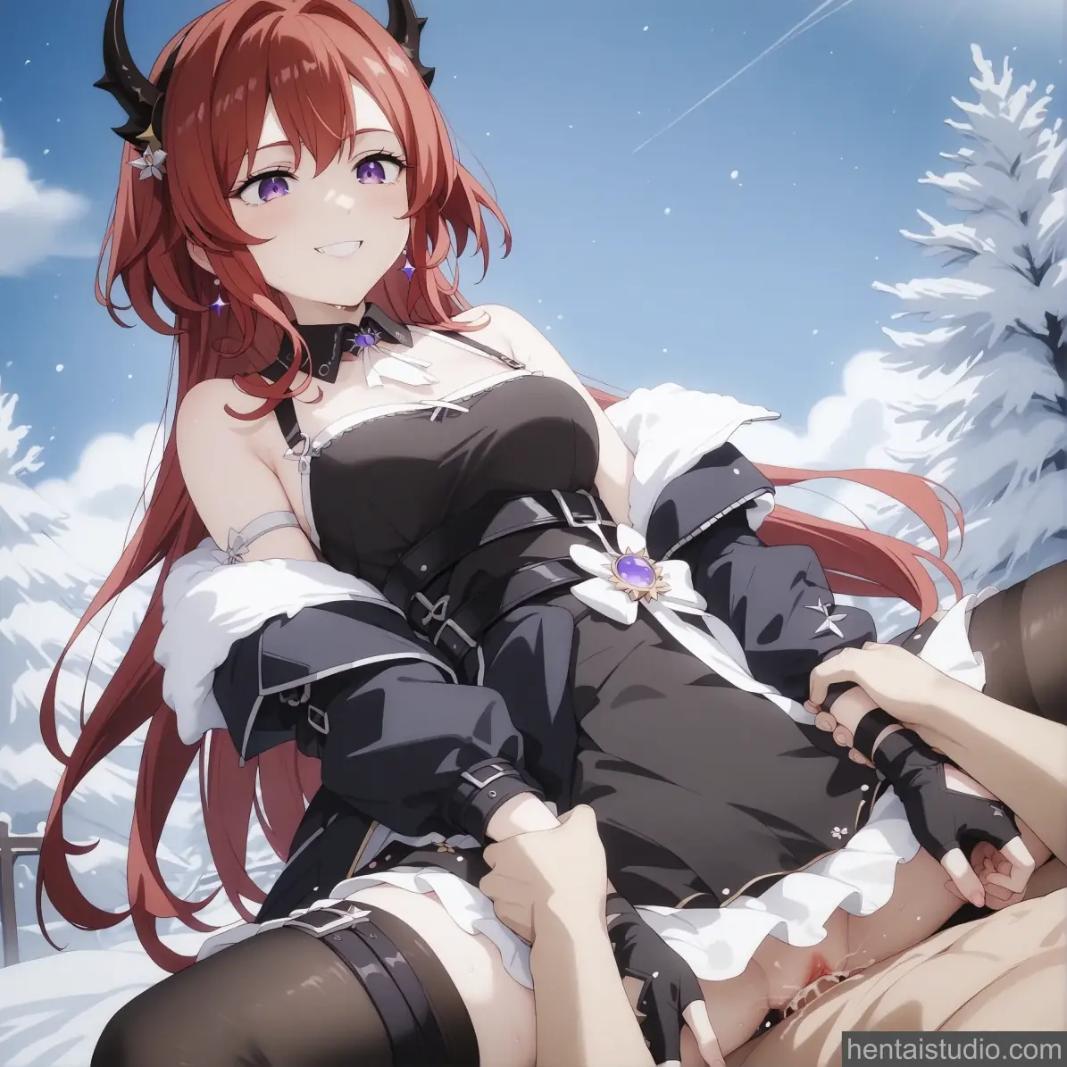 Surtr from Arknights hentai art 7 of 45