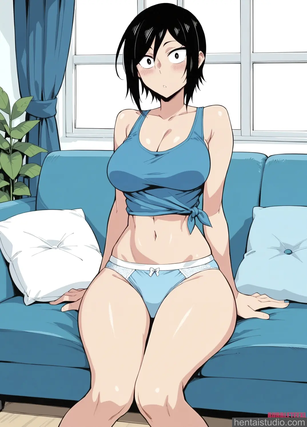 Takano Hitomi from Hitomi Chan Is Shy With Strangers hentai art 13 of 46