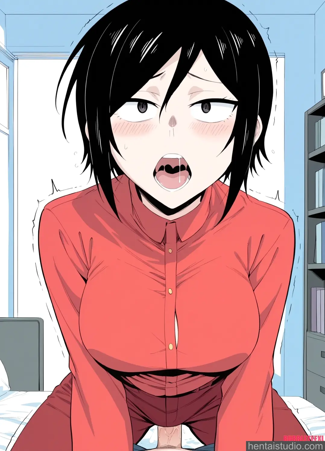 Takano Hitomi from Hitomi Chan Is Shy With Strangers hentai art 45 of 46