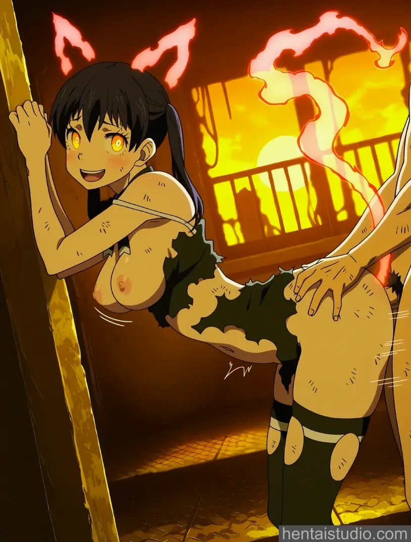 Tamaki Kotatsu from Fire Force hentai art 50 of 100