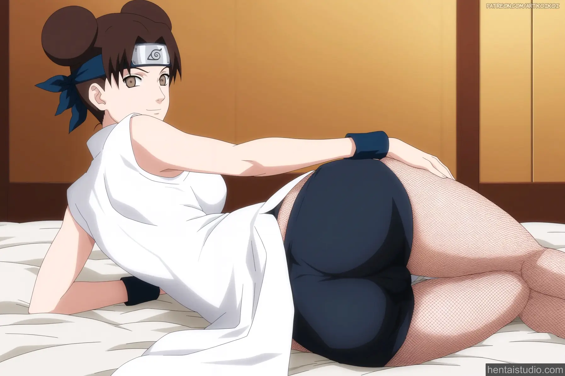Tenten from Naruto hentai art 11 of 12