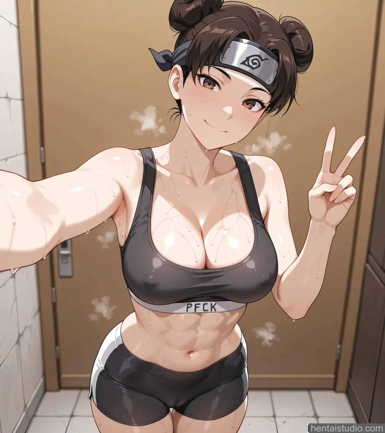 Tenten from Naruto hentai art 15 of 21