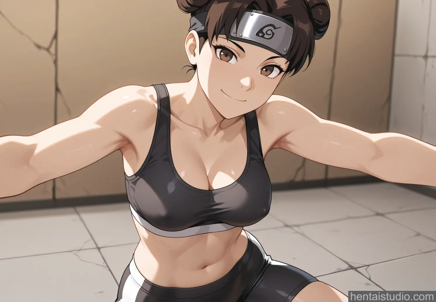 Tenten from Naruto hentai art 18 of 21