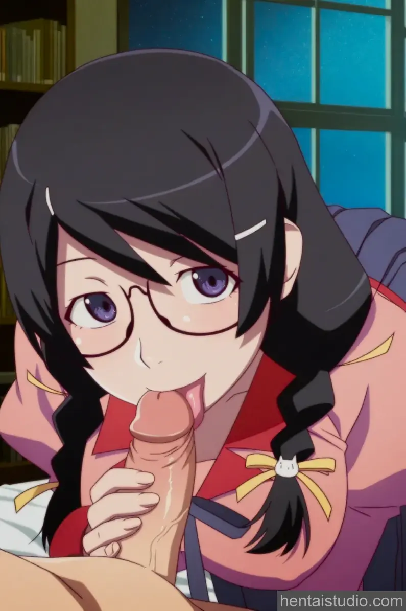 Tsubasa Hanekawa from Bakemonogatari hentai art 14 of 200
