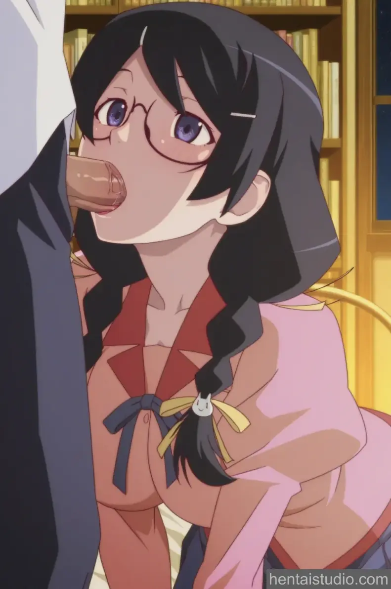 Tsubasa Hanekawa from Bakemonogatari hentai art 16 of 200