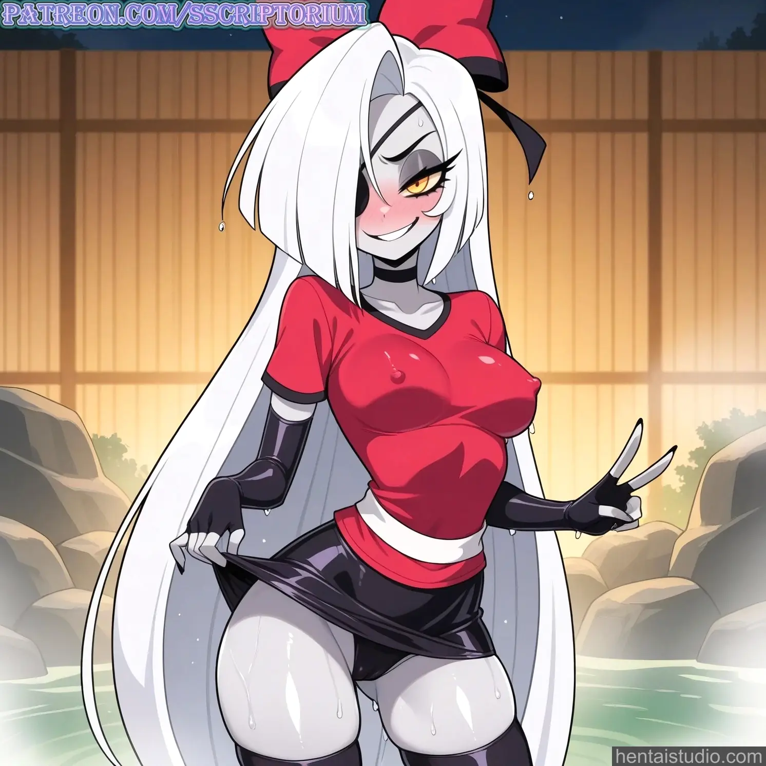 Vaggie from Hazbin Hotel hentai art 1 of 22