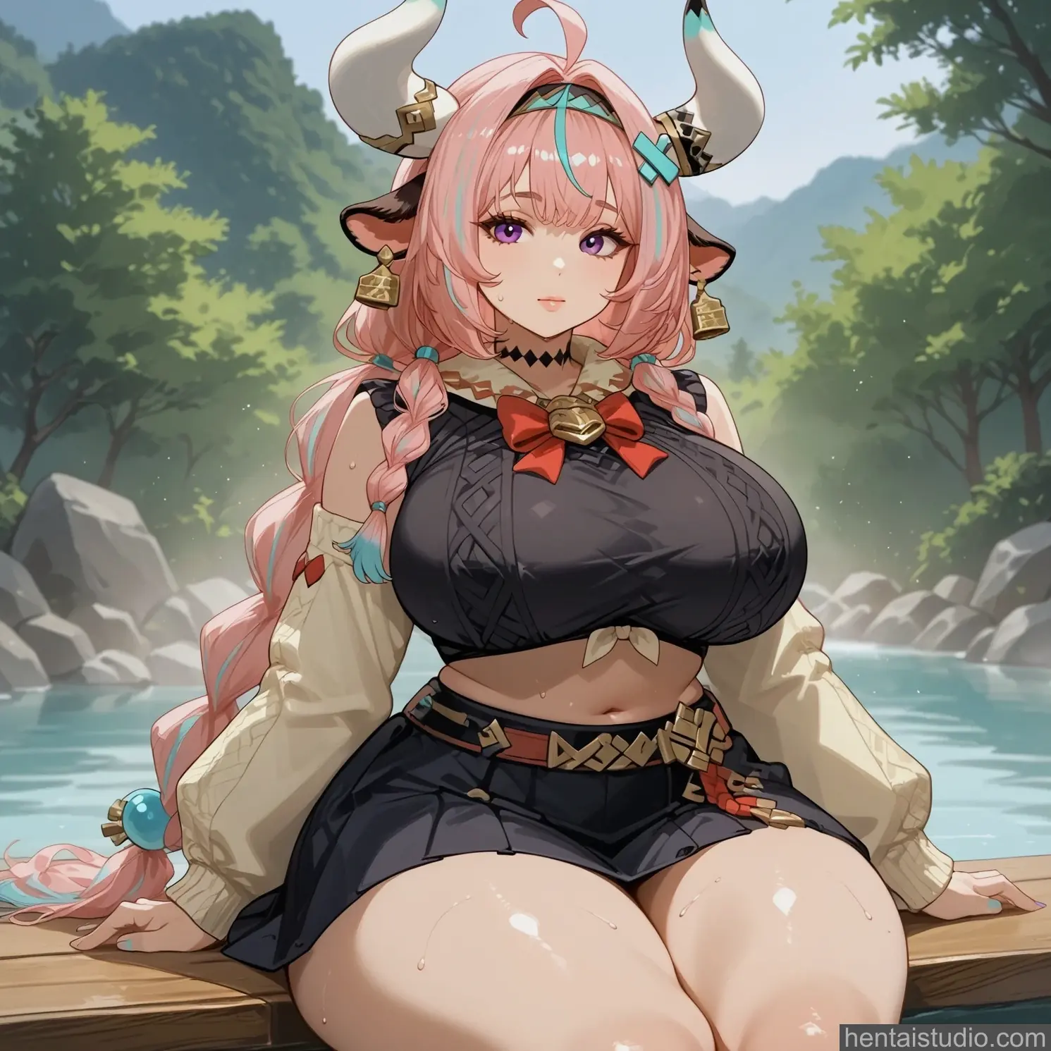 Varesa from Genshin Impact hentai art 10 of 136