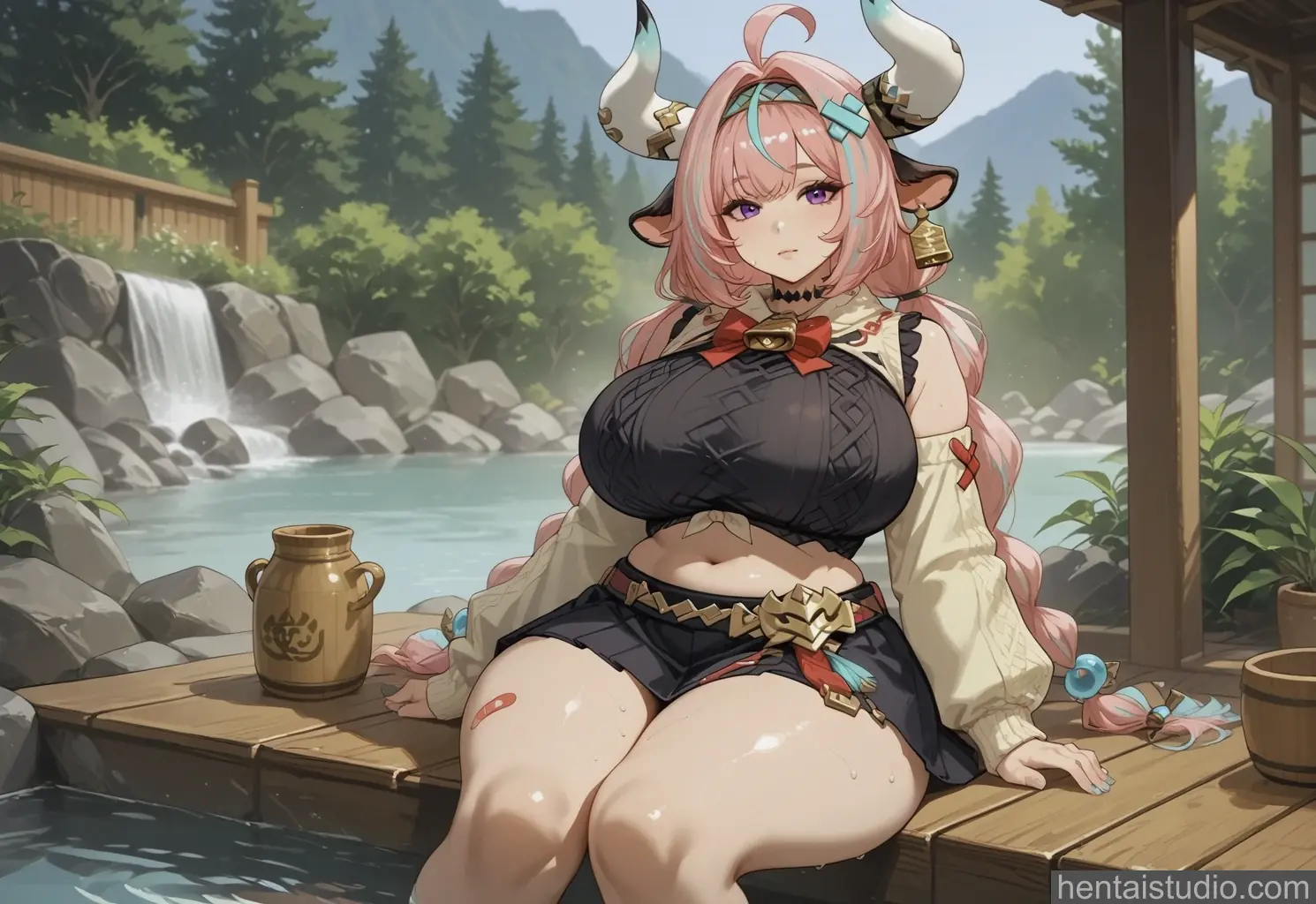 Varesa from Genshin Impact hentai art 104 of 136