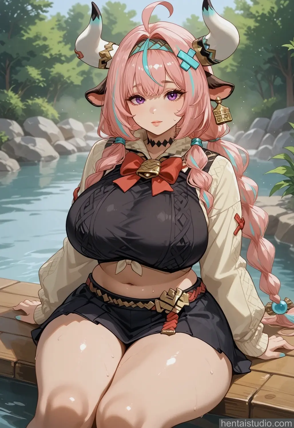 Varesa from Genshin Impact hentai art 108 of 136