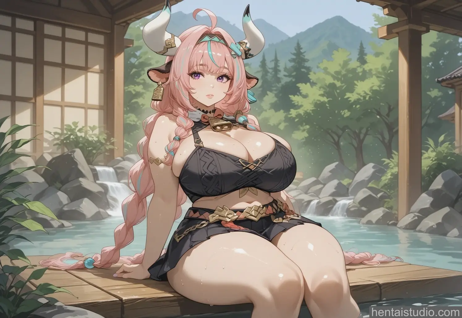Varesa from Genshin Impact hentai art 119 of 136