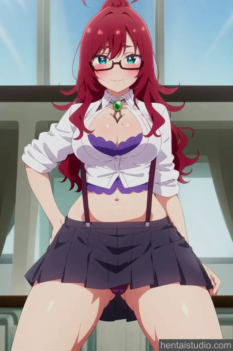 Yakuzen Kusuri | The 100 Girlfriends Who Really Really Really Really Really Love You – hentai anime character, Yakuzen Kusuri, The 100 Girlfriends Who Really Really Really Really Really Love You, Kimi No Koto Ga Daidaidaidaidaisuki Na 100nin No Kanojo, Red Hair, Glasses, Skirt, Bunny Suit, Creampie