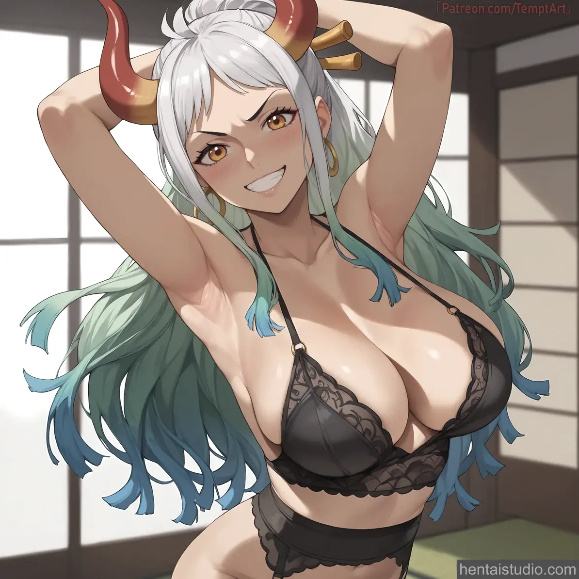 Yamato from One Piece hentai art 1 of 12