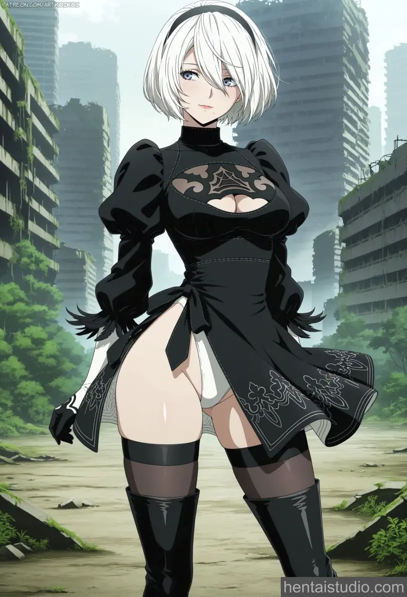 YoRHa No 2 Type B from Nier: Automata hentai art 10 of 13