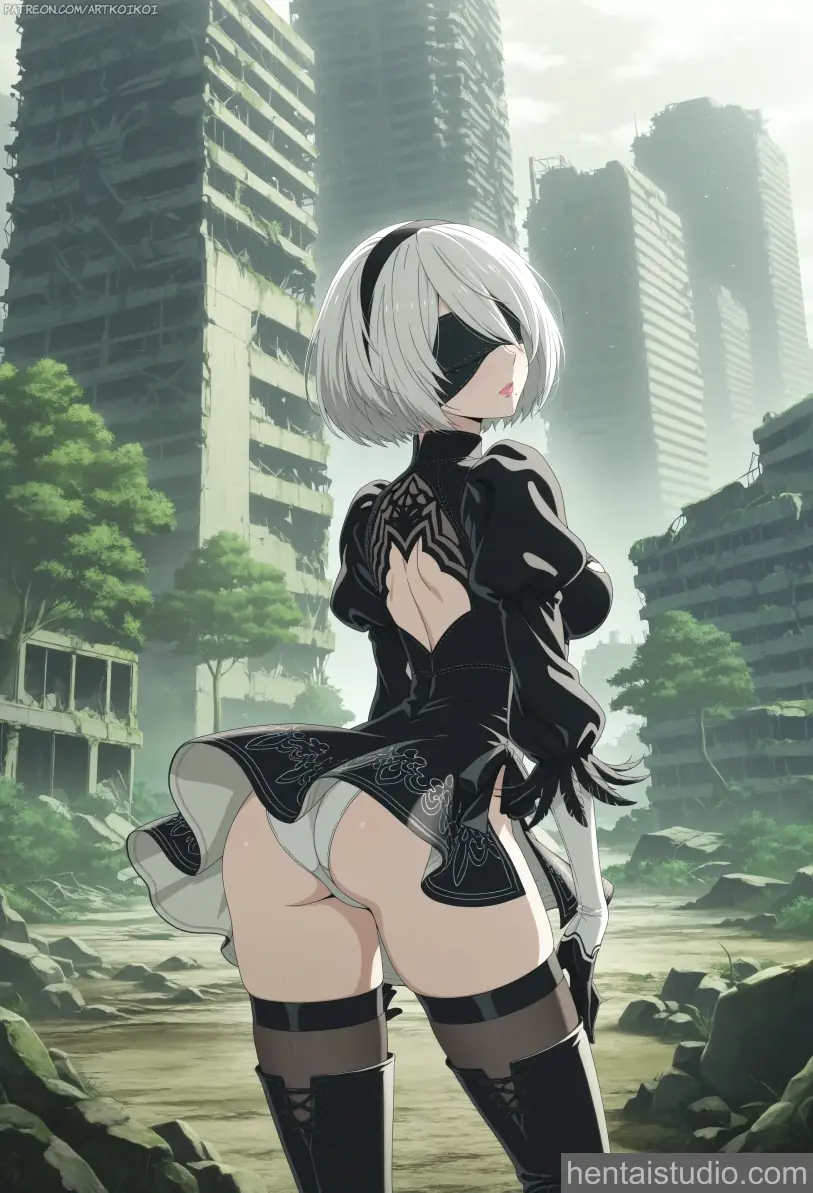 YoRHa No 2 Type B from Nier: Automata hentai art 12 of 13