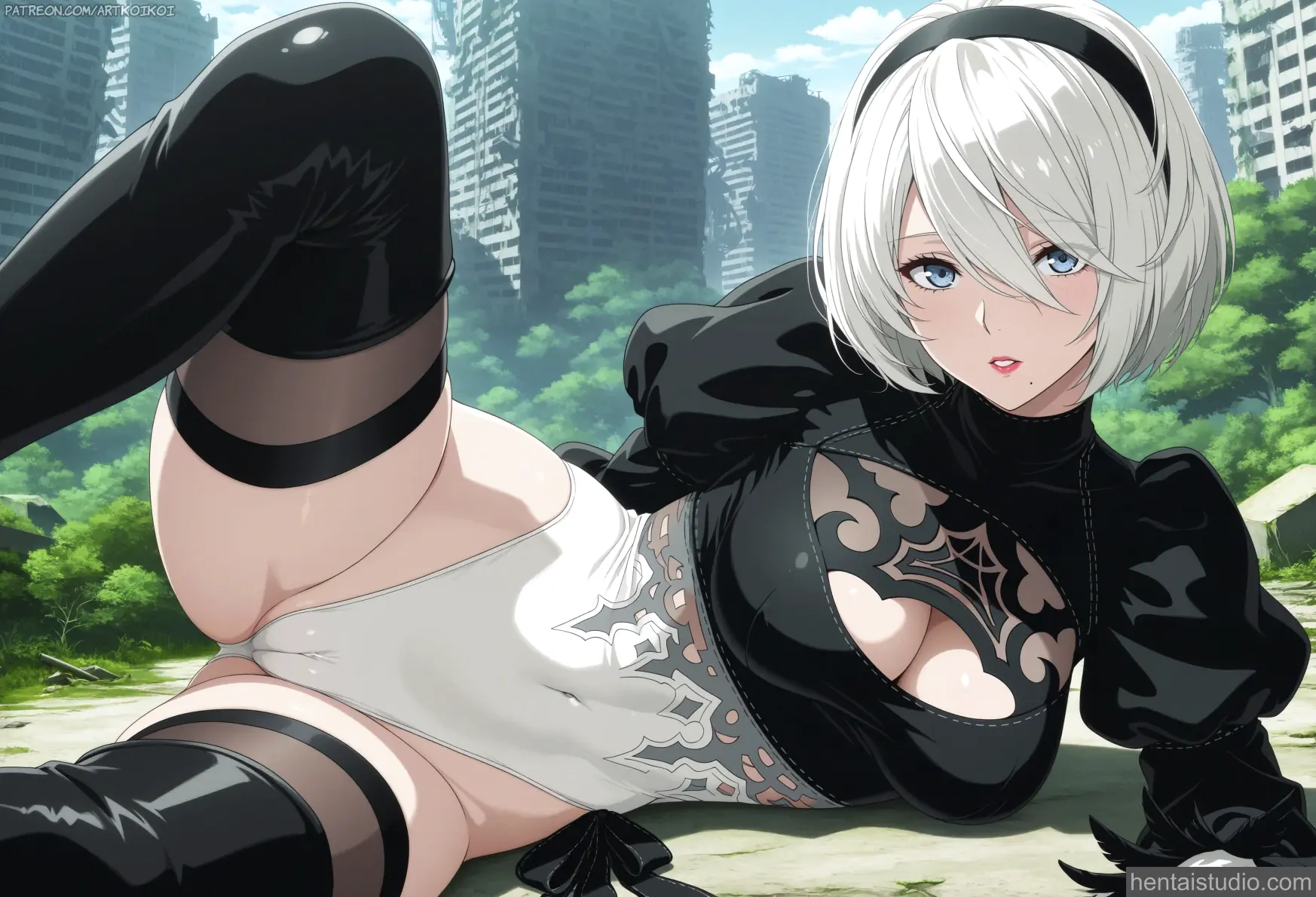 YoRHa No 2 Type B from Nier: Automata hentai art 8 of 13