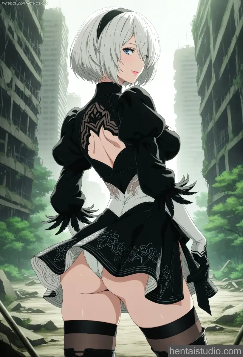 YoRHa No 2 Type B from Nier: Automata hentai art 9 of 13