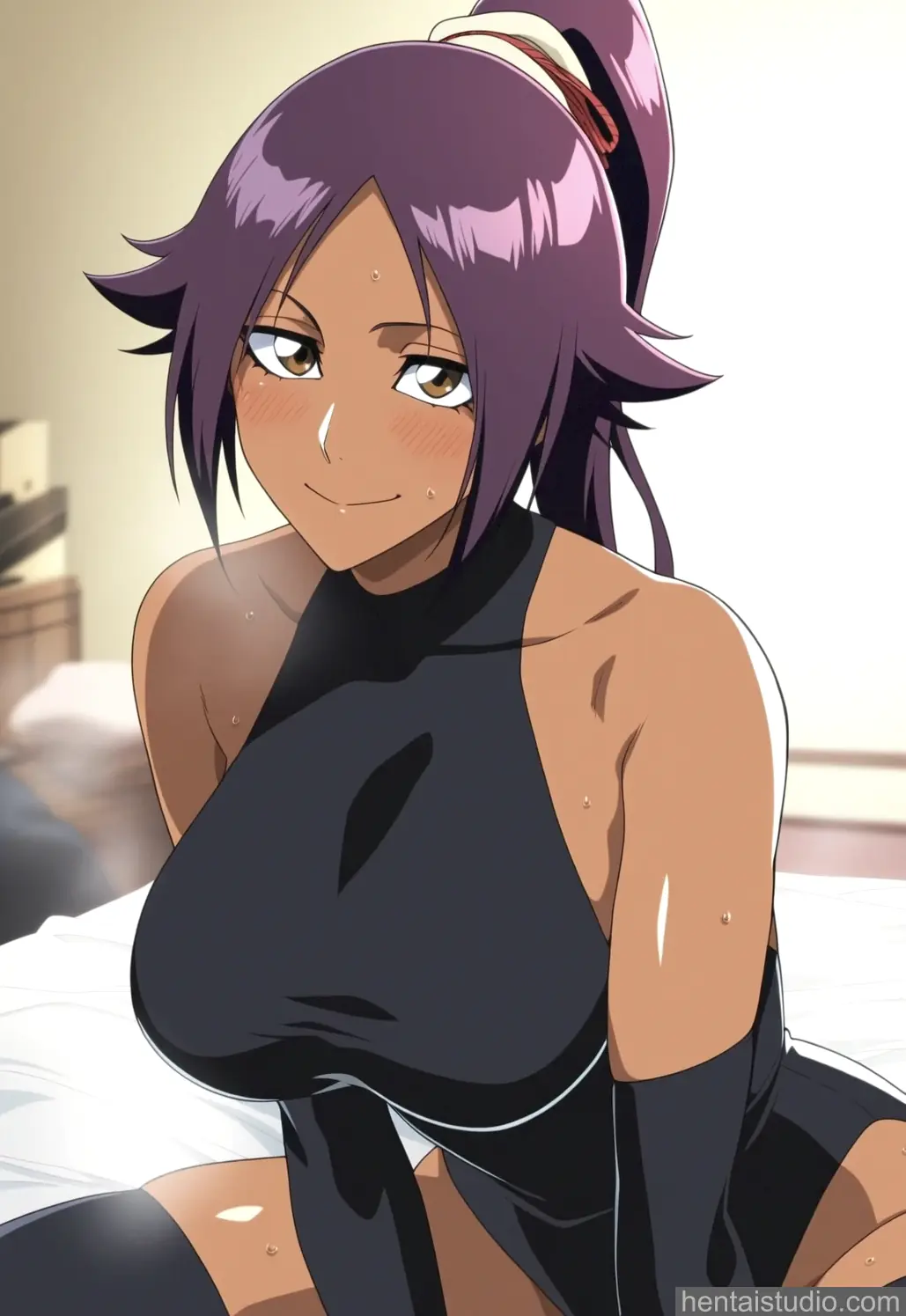 Yoruichi Shihouin from Bleach hentai art 28 of 58