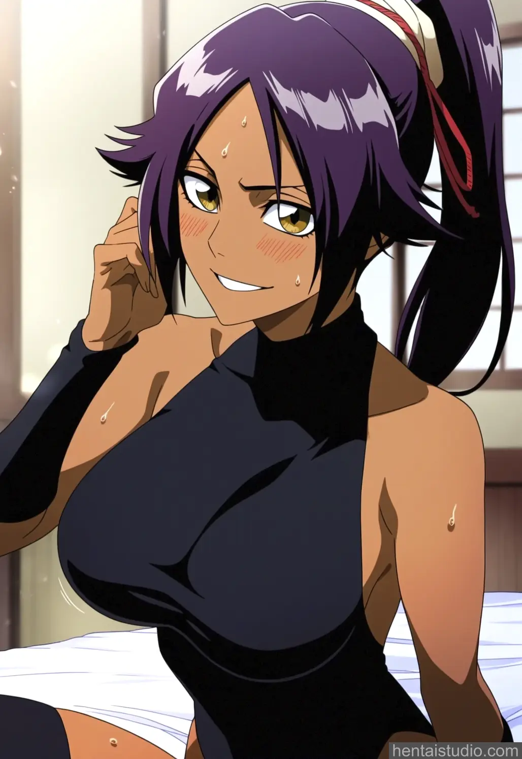 Yoruichi Shihouin from Bleach hentai art 29 of 58