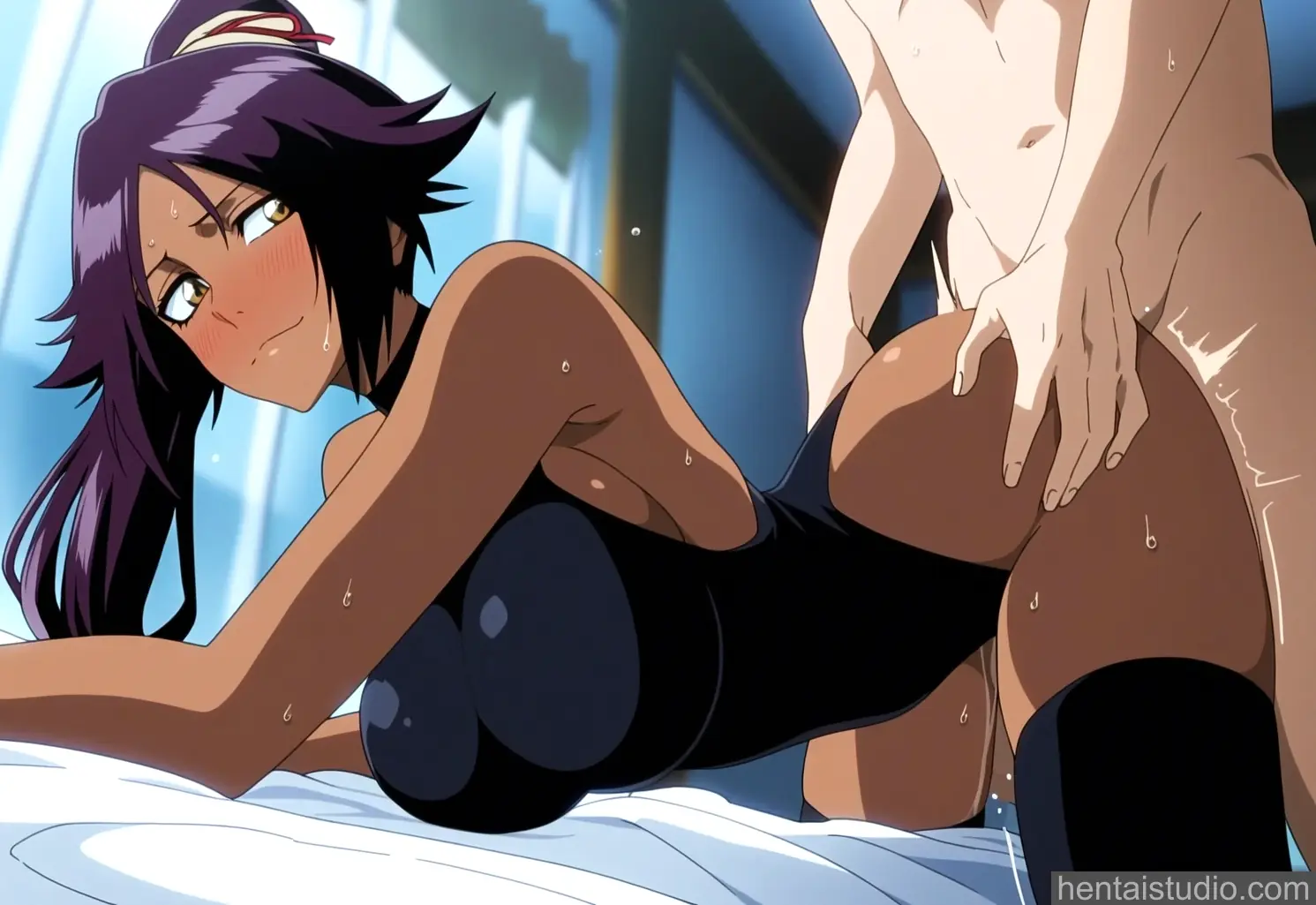 Yoruichi Shihouin from Bleach hentai art 43 of 58