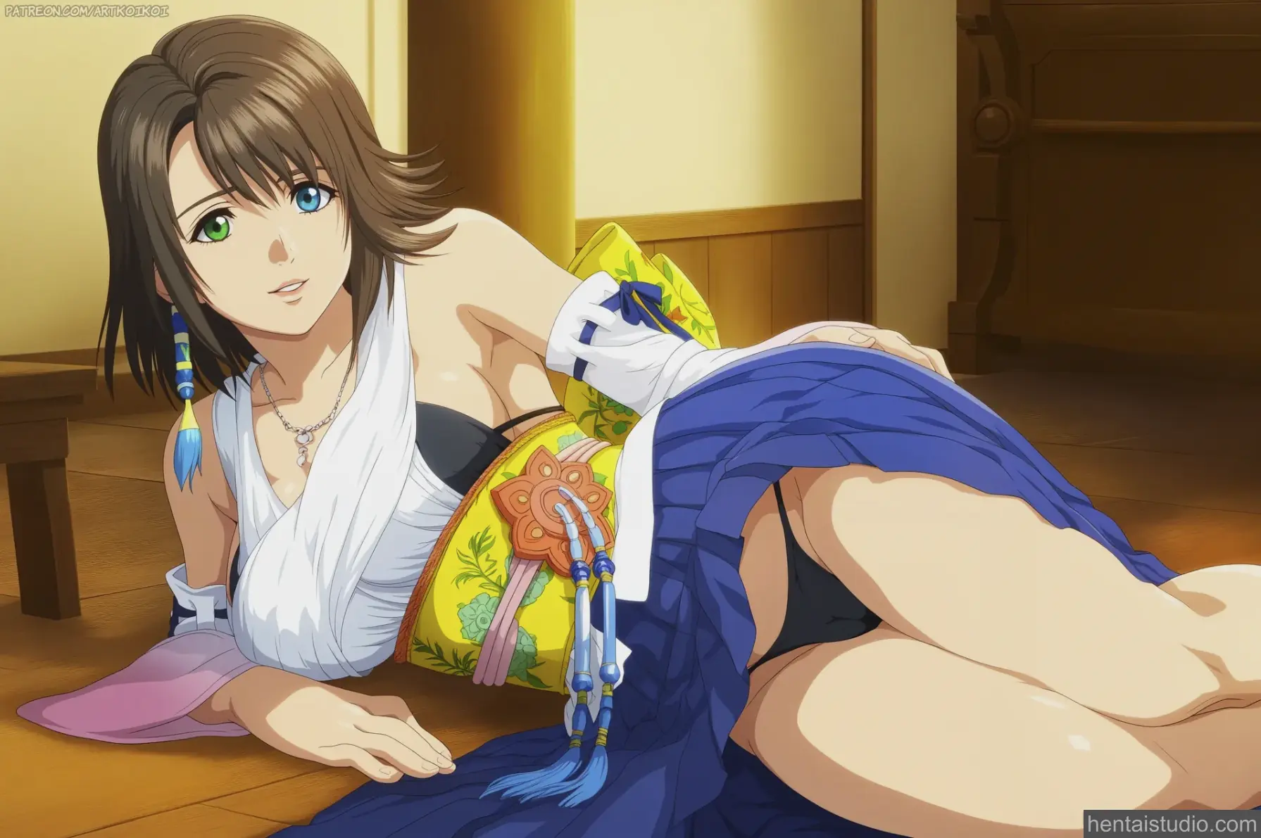 Yuna from Final Fantasy hentai art 12 of 22