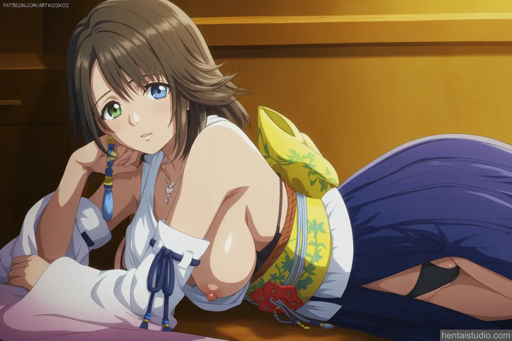 Yuna from Final Fantasy hentai art 18 of 22