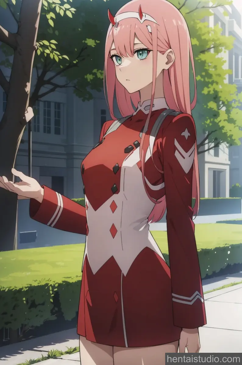 Zero Two from Darling In The Franxx hentai art 4 of 37